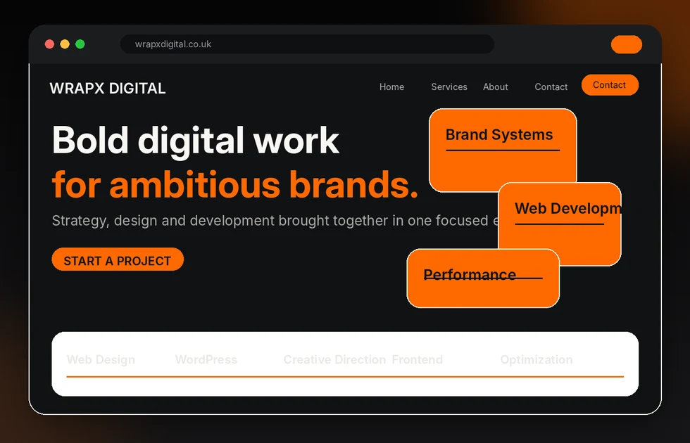 WRAPX Digital agency website
